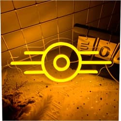 Foxiden Fallout Vault Tec Neon Signs for Wall Decor,Dimmable Gamer Neon Sign,Usb Powered Gaming LED Neon Light for Man Cave Game Room Bedroom Birthday Gifts for Boys Kids(12.2 * 5.5in)