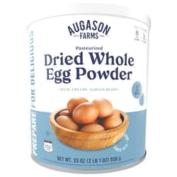 Augason Farms Pasteurized Dried Whole Egg Powder Can, Real Eggs, Emergency Food Supply, Everyday Meals, 85 Servings