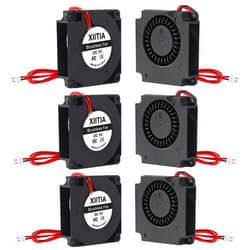 XIITIA 6pcs 4010 5V Turbine Fan 40x40x10mm DC Turbo Fan Bearing Blower Radial Cooling Fans with 2 Pin Terminal for 3D Printer Parts