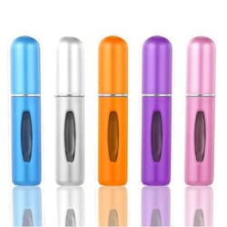 JJUNW 5PCS 5ml Refillable Perfume Atomizer Bottle, Travel Perfume Mini Spray Bottles Portable Empty Perfume Spray Bottle, for Travel, Handbag(Matte color)
