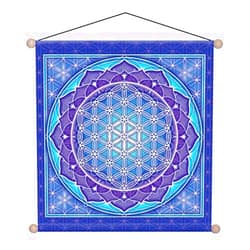 AngelStar Flower of Life Meditation Banner, Multicolored