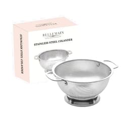 Bellemain 3 Qt Metal Colander with Handle | Pasta, Spaghetti, Berry, Fruit, Vegetable, Kitchen Food Strainer Basket | 18/8 Stainless Steel Colander Bowl | Pot Drainer for Cooking, Sifter Strainer