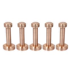 EForwish Robe Towel Hook Brushed Red Copper, Simple Brass Bathroom Robe Hook,Hand Towel Holder,Heavy Duty Clothes Hanger for Wall or Cloakroom,5 of Pack