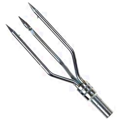 SPEARFISHING WORLD Zinc Plated Trident Speartip - 3-Prong for Spearfishing, Freediving & Scuba Diving Spearguns, Polespears & Hawaiian Slings