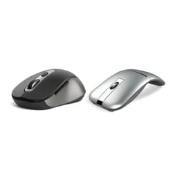 ACOZYKITTEN Silent Wireless Mouse with USB Nano Receiver, Side Button, 2400 DPI;Bluetooth Curved Mouse, Ultra-Thin Rechargeable Rotating Wireless Mouse, Dual Mode (BT5.0/3.0+2.4G), Portable Travel Arc Mouse…