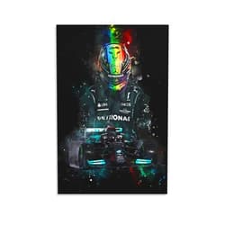 sASAwl Lewis Hamilton F1 Car Poster Art Wall Decor (1) Canvas Painting Posters And Prints Wall Art Pictures for Living Room Bedroom Decor 12x18inch(30x45cm) Unframe-style