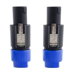 Bnafes NL4FC speakon cable amplifier connector, Audio Speaker Plug Twist Lock 4 Pole Speaker Plug compatible with Neutrik Speakon NL4FC, NL4FX, NLT4X, NL2FC - 2 PCS