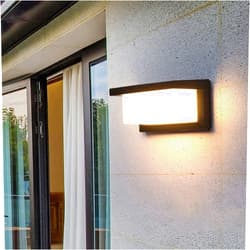 EDCWDTYYEC LED Indoor Wall Light, Modern Style LED Wall Lamp Outdoor&Indoor IP65 Waterproof Wall Mount Light Fixture Black Rectangle Sconce Light with Acrylic Shade for Garden Front Door Yard Bedroom