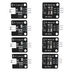 DORHEA 4Pcs Digital 38khz Ir Receiver Sensor Module + 4Pcs 38khz Ir Transmitter Sensor Module Kit for Electronic Building Block