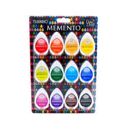 Tsukineko MD-012-100 12-Piece Assortment Memento Dew Drops Fade-Resistant, Gum Drops
