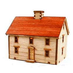 Young Modeler HO Serises Desktop Wooden Model Kit Western Farmhouse YM623