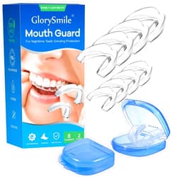 NDYDGUN Mouth Guard for Sleeping 8 pcs, Night Guards for Teeth Grinding, Mouthguards for Clenching of Teeth, Dental Bite Guards for Teeth Grinding, Reusable Teeth Grinding Mouth Guard Two Size