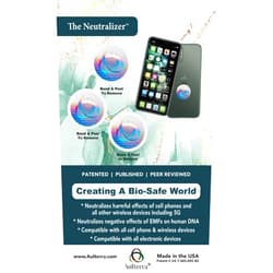 Aulterra EMF Neutralizer Sticker for Cell Phones, Laptops and Mobile Devices to Neutralize Harmful Effects Including 5G