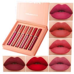 BestLand 6Pcs Matte Liquid Lipstick Makeup Set, Matte liquid Long-Lasting Wear Non-Stick Cup Not Fade Waterproof Lip Gloss (Set A)