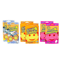 Scrub Daddy Sponge Starter Pack Bundle - Dishwashing and Home Cleaning Bundle, Contains 2 Scrub Daddy's, 2 Scrub Mommy's and 2 Screen Daddy 2ct