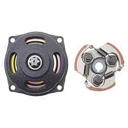 GOOFIT Small 25H 6 Tooth Drum Gear Box Drum Clutch Pad kit with Groove for 2 Stroke 47cc 49cc Engine Mini Dirt Kids Pocket Bike Dirt Bike ATV