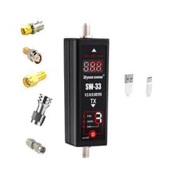 Mcbazel Gam3Gear SURECOM SW-33 Mark II 100 W 125-525 Mhz Mini Digital VHF UHF Two-Way Radio Handheld Power & SWR Meter