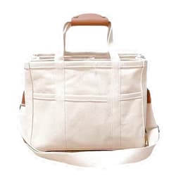 Juoxeepy Canvas Tote Bag with Multi Pockets for Women Tote Handbag Mommy Bag Casual Shoulder Crossbody Bag with Compartments