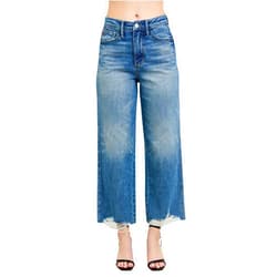Judy Blue High Waist Rigid Magic Destroy Wide Leg Crop
