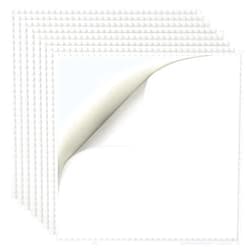 Etarnfly 8 Pack Peel-and-Stick Building Baseplates, 10”x10” Classic Self-adhesive Building Boards - 100% Compatible with All Major Brands of Toy Building Sets, Sturdy Stacking Play Table Top, White