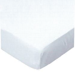 SHEETWORLD.COM SheetWorld Fitted Pack N Play Playard Sheet Compatible with Century Travel On Compact Playard 21 x 37 inches, 100% Cotton Jersey, Hypoallergenic, Butter Soft, Blue Gingham, Made in USA