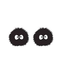 FAVFOUR INC TOTORO DUSTMITES FROM STUDIO GHIBLI ANIME VINYL STICKERS SYMBOL 5.5