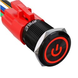 APIELE 16mm Latching Push Button Switch 0.63