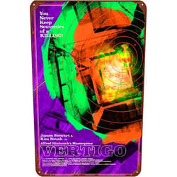 TINSAEGE Metal Tin Sign Vertigo | Decorative Signs and Plaques for Your Home Bar, Club, or Wall Decor - 8 x 12 inches