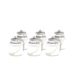 Sterno SoftLight Liquid Wax Candle Pack - Decorative Candles for Centerpieces, Candle Set with Bottle-Design Candle Holder - Long Lasting Candles, Burns Up to 18 Hours - 6 Liquid Paraffin Candles