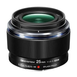 OM SYSTEM M.Zuiko Digital 25 mm F1.8 II Lens, Fast Fixed Focal Length for Micro Four Thirds System Cameras (OM System, Olympus OM-D and Pen, Panasonic G-Series), Black