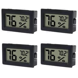 DWEII 4 Pack Mini Hygrometer Thermometer Digital Electronic Temperature Humidity Meters Gauge Indoor Humidity Monitor LCD Display Fahrenheit (℉) for Greenhouse,Garden,Cellar,Closet,Humidors