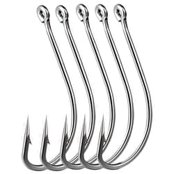 Dyxssm 150pcs/lot Forged Long Shanked Fishing Hooks Stainless Steel Fishing Hook for Saltwater Freshwater, Circle Octopus Fishing Hooks