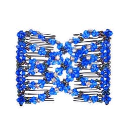 Lovef Jewelry Lovef Magic Beads Easy Combs Double Stretching Combs Clips, perfect for Easy Ponytails, UpDos and Twists, Thick and Thin Hair, New Hair Accessory for Popular Hairstyles (Blue)