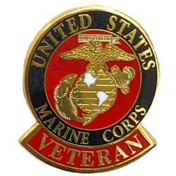 Eagle Emblems, Inc. EagleEmblem United States Marine Veteran Logo Emblem Lapel / Hat Pin