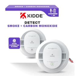Kidde Smoke Detector, AA Battery Powered, LED Warning Light Indicators, 1 Pack, White, 30CUAR