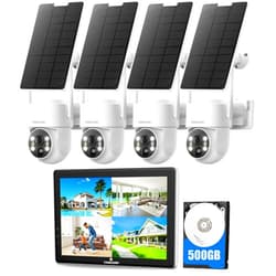 CAMCAMP Solar Security Cameras Wireless Outdoor with 10