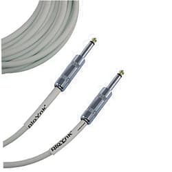 PloYnk 1/4 to 1/4 mono TS Instrument Straight Patch Cable 50 FT foot long Grey