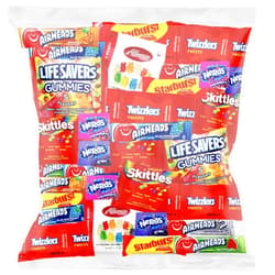 Custom Varietea Halloween Bulk Assorted Fruit Candy - Starburst, Skittles, Gummy Life Savers, Air Heads, Sour Punch, Haribo Gold-Bears, Gummy Bears & Twizzlers (32 Oz Variety Pack)
