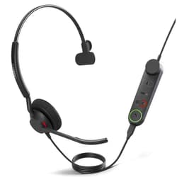 Jabra Engage 50 II Wired Mono Headset with Link Call Control - Noise-Cancelling 3-Mic Technology and USB-A Cable - Works with All Leading Unified Communications Platforms Such as Zoom & Unify - Black