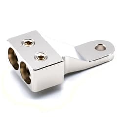 ILL Customz Dual 1/0 AWG Alternator Distribution Block Nickel Plated Aluminum 8mm Mounting Hole…