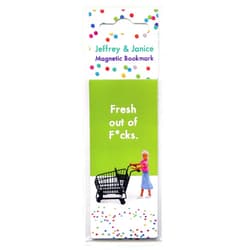 Brainbox Candy Bold & Bright - Hilariously Funny - 'Fresh Out of F*CKS' - Magnetic Bookmark - Page Marker - Cheeky Birthday Gift Present - Perfect Christmas Xmas Stocking Filler - Sold by Brainbox Candy