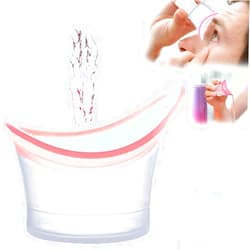 BUYBAR Eye Wash Cup，Eye Wash Bath Kit – 2pcs Silicone Eye Care Tired Eyestrain Makeup Dust Effective Eye Cleaner Treatment with Storage Container