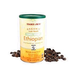 TJ's Trader Joe's Organic Fair Trade Shade Grown Ethiopian Whole Bean Coffee