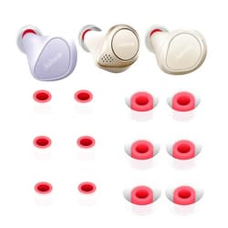 IiEXCEL 6 Pairs Elite 3 / Elite 7 Active/Elite 75T Ear Tips Buds Gel, Replacement Soft Flexible Silicone Eartips Skin Accessories Compatible with Jabra Elite 65T / Elite 7 Pro/Elite 4 Active - S/M/L White