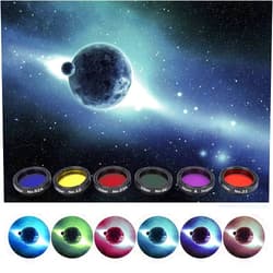 JTLB Filter Telescope Filter 6 pcs.25inch Colorful Telescope Filter kit with Storage Box for telescopes eyepieces