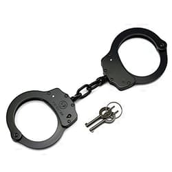 VIPERTEK Double Lock Steel Police Edition Professional Grade Handcuffs (Black)