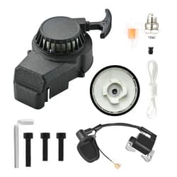 Moroxi Recoil Pull Starter Alloy for Pocket Rocket Bike Quad ATV Parts 47cc 49cc 50cc 2 Stroke Syx Moto Holeshot SSR SX50 Coolster QG50 Mototec Demon Xpro Hawk DRX Kids Mini Dirt Bike