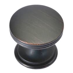 Hickory Hardware P2142-VB American Diner Transitional Door Handle - 1 Pack Round 1-3/8 Inch Cabinet Knob - Hardware for Doors & Dresser Drawers - Zinc Material Door Knob Vintage Bronze Finish
