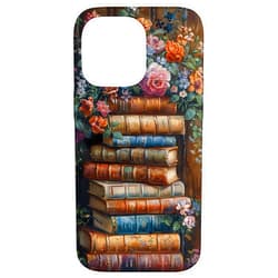 Books Coffee and Flowers Vintage Library Bibliomane lovers Case for iPhone 14 Pro Max