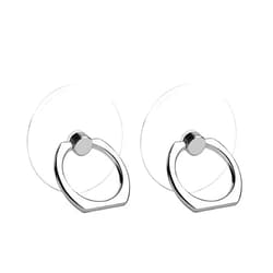 VOVIGGOL Transparent Phone Ring Holder Stand 2 Pcs, 360° Rotation Cell Phone Ring Holder Mobile Finger Kickstand Hand Phone Grip for iPhone, Clear Phone Ring for Phone Case (Round)